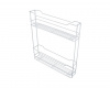 Карго ДС 150 мм 2 полиці, біле бокове