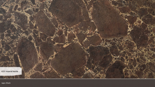 Компакт-плита Puricelli 6231 Imperial Marble MN 4200*1620*12 ядро чорне