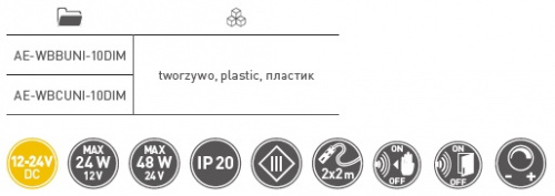 Датчик руху універсальний чорний 3 в 1 (AE-WBCUNI-10DIM)_03