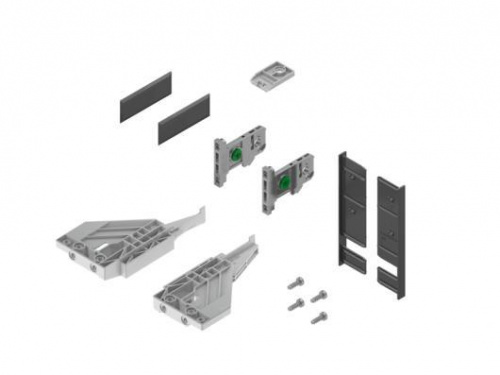Комплект кріплень та заглушок для шухляди H89 Graphit