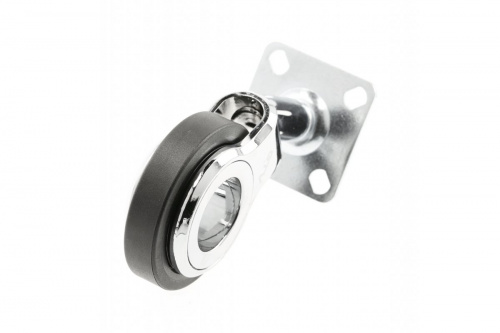 Меблевий ролик GIRA d60 60 кг Чорний + Хром