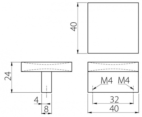 Ручка GTV UZ-40 32 мм, хром (UZ-40-032-01)_01