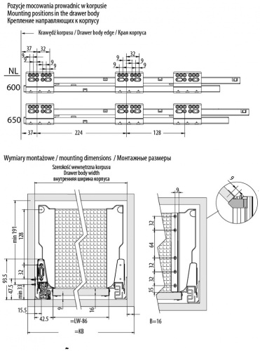 Висувна система MODERN BOX для кутових ящиків, 650  мм низький (PB-D-COR650A)_02