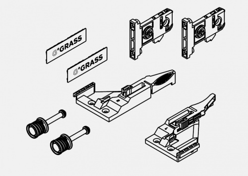 Комплект кріплень під саморіз Vionaro H185/H249 Ice