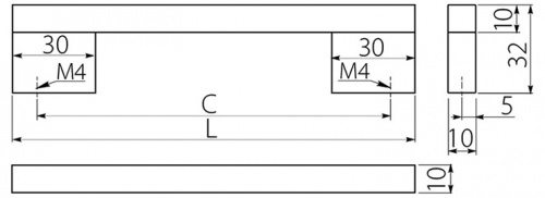 Ручка GTV UA-A18 320 мм, хром (UA-A18320-01)_01