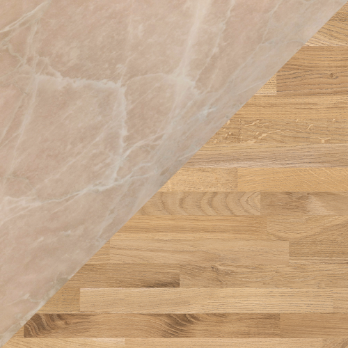 Стінова панель KRONOSPAN 1947 PA Мармур лосось / K091FP Дуб Портхаус Світлий 4100x640x10