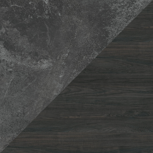 Стінова панель KRONOSPAN K205 RS Бетон Чорний / K016 SU Морське Дерево Вінтаж 4100x640x10