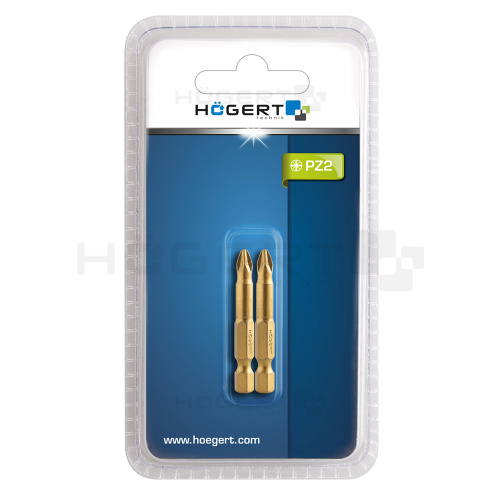 Біт PZ2 50 мм, сталь S2 Slim (2 шт.) Нітрид титану (HT1S395)_02