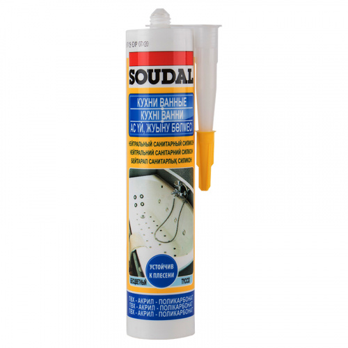 Герметик силікон нейтральний прозорий 280 мл SOUDAL