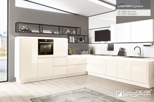 Фасад LUXEFORM Crystaline TopX1802 високоглянцевий GL-201U жасмин вигляд 1