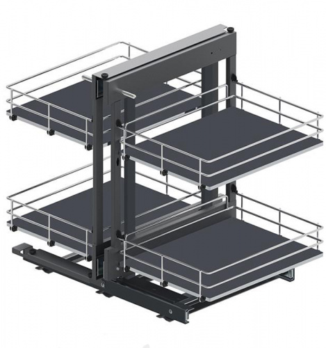 Кут REJS Corner Comfort Maxima SILVA 1000, лівий, хром/графіт (WE32.0003.43.781)_01