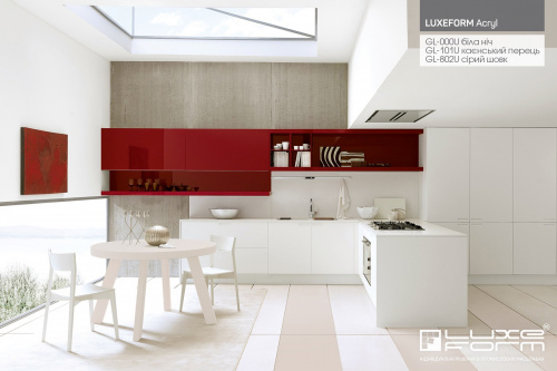 Фасад LUXEFORM Acryl TopX1800 високоглянцевий GL-802U сірий шовк вигляд 1
