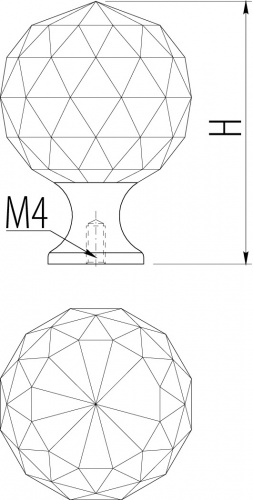 Ручка GTV Crystal Palace CRPA d 30, золото+скло (GZ-CRPA30-03)_01