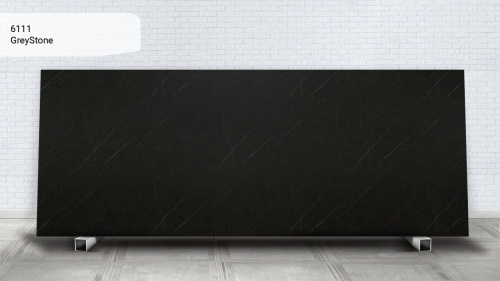 Компакт-плита Puricelli 6111 Grey Stone MM антифінгер 4200*1620*12 ядро чорне