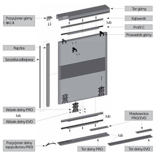 Алюмінієвий профіль заглушка (декоративна накладка) PRO, L=1,7m ( (A-MPRO-170-90)_03