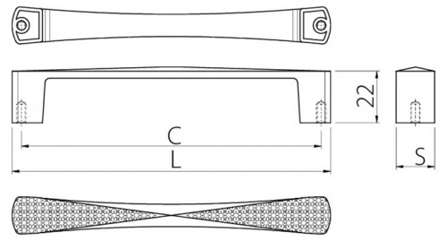 Ручка GTV COMO 128 мм, хром (UZ-COMO128-01)_01