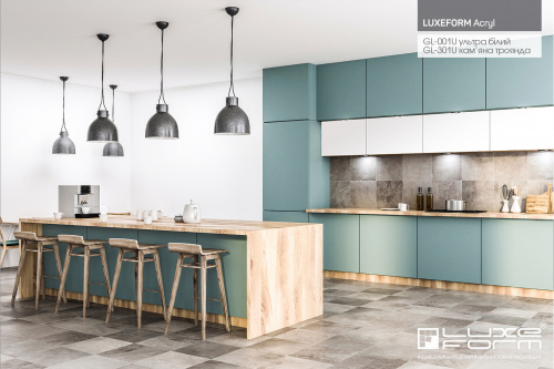 LUXEFORM Acryl_GL-001U ультра білий_GL-301U кам’яна троянда
