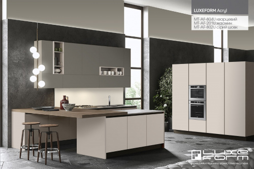 Фасад LUXEFORM Acryl TopX1800 матовий МT-802U сірий шовк вигляд 1