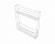 Карго ДС 200 мм 2 полиці, біле бокове