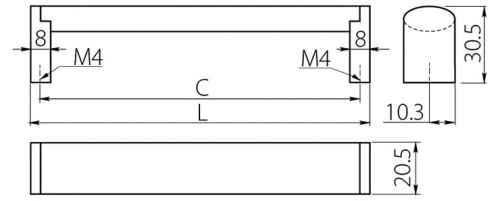 Ручка GTV UZ-682 128 мм, сталь (UZ-682128-06)_01