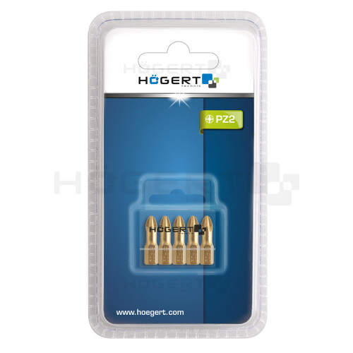 Біт PZ2 25 мм, сталь S2 Slim (5 шт.) Нітрид титану (HT1S385)_02