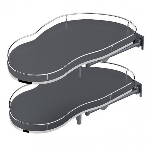 Кут REJS Corner Optima Maxima SILVA 800 лівий, хром/графіт (WE28.2507.43.781)_02