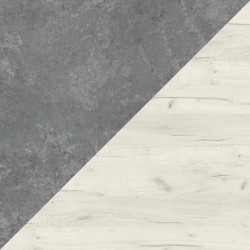 Стінова панель KRONOSPAN K207 RS Галактика Сіра / K001 FP Дуб крафт Білий 4100x640x10