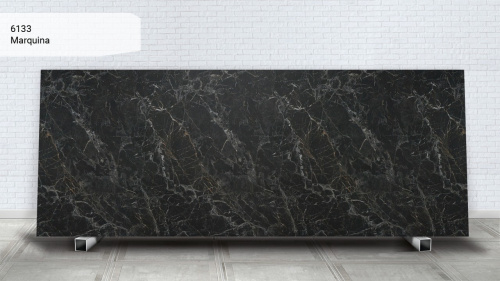 Компакт-плита Puricelli 6133 Marquina MM антифінгер 4200*1620*12 ядро чорне