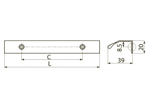 Ручка GTV TREX 96 мм, алюміній (UA-TREX-96-150-05)_01