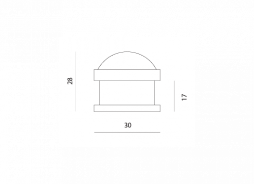 Стопор дверний (28х30мм) M-38 колір MA матовий антрацит (M-38 MA)_02