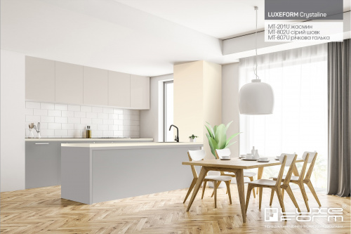 Фасад LUXEFORM Crystaline TopX1802 глибокий матовий MT-802U сірий шовк вигляд 1