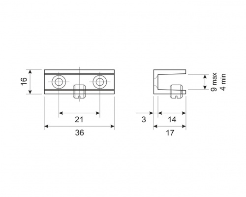 Полицетримач DM 02 BLKM чорний матовий ДС (1)