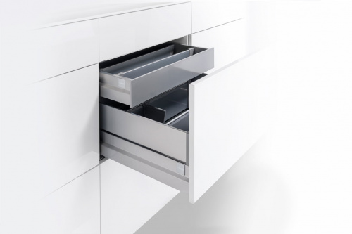 Внутрішня висувна шухляда NOVA PRO SCALA Н90 500мм Soft-Close Silver (70кг)